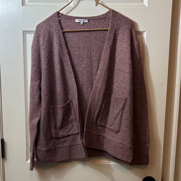 Madewell Sweaters - Madewell Open-Front Cardigan Sweater in Dusty Mauve